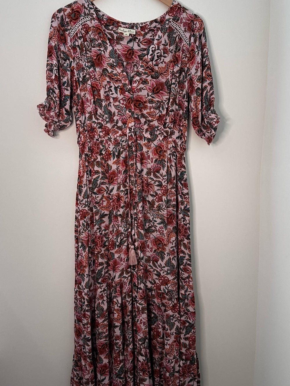 indigo rose | floral maxi dress